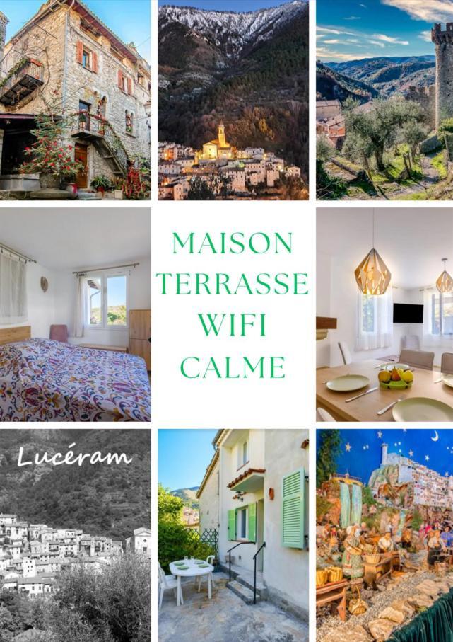La Tiniera A Luceram - Maison Renovee 2023- Terrasse - Wifi - Village Des Creches Extérieur photo