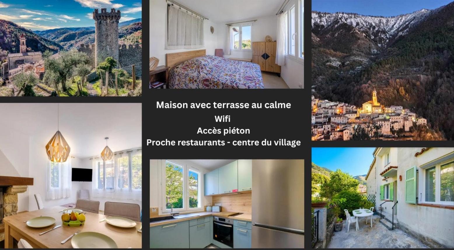 La Tiniera A Luceram - Maison Renovee 2023- Terrasse - Wifi - Village Des Creches Extérieur photo